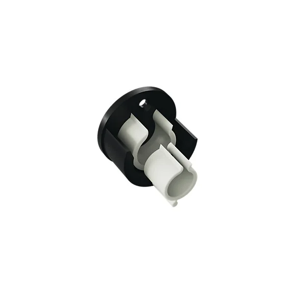 Support encastré pour barre à rideau GoodHome 19 mm Araxos noir