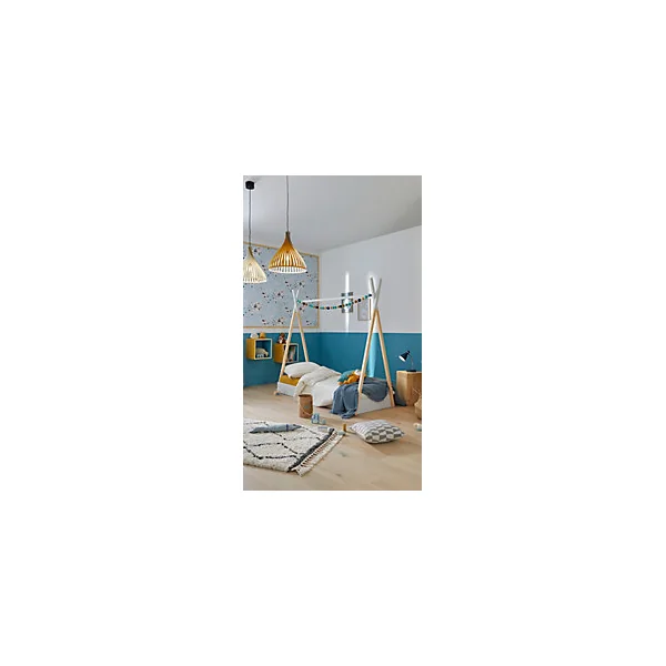 Support encastré pour barre à rideau GoodHome 28 mm Symi naturel