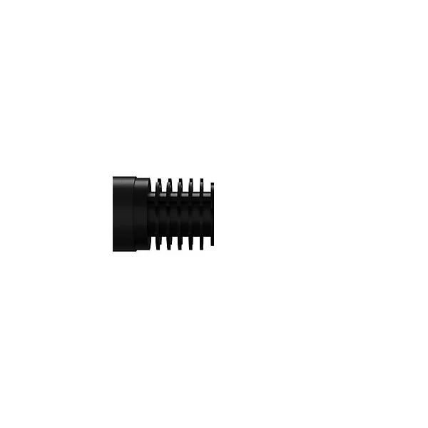 Support extensible coudé tringle à rideau Araxos métal noir Ø19mm GoodHome