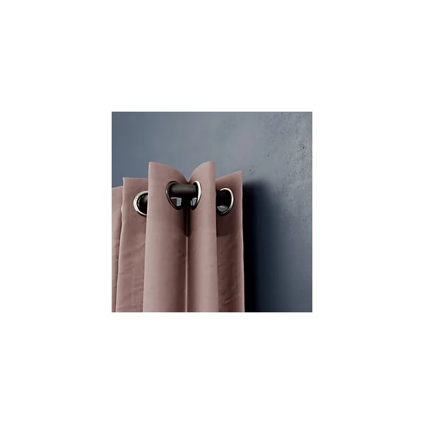 Support extensible coudé tringle à rideau Araxos métal noir Ø28mm GoodHome