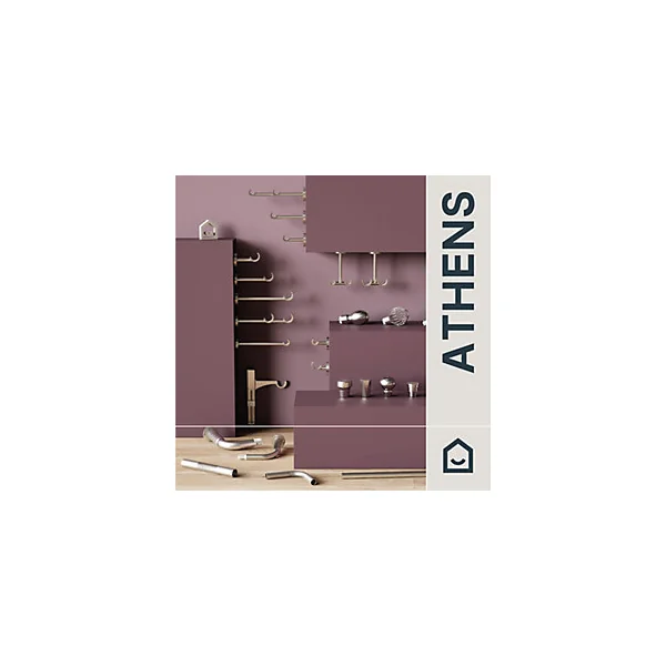 Support extensible coudé tringle à rideau Athens métal gris chromé Ø19mm GoodHome