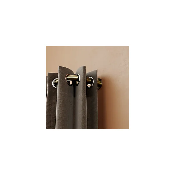 Support extensible coudé tringle à rideau Elasa métal doré Ø28mm GoodHome