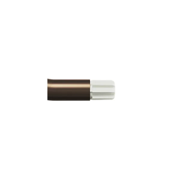Support extensible coudé tringle à rideau Kozani métal marron Ø19mm GoodHome