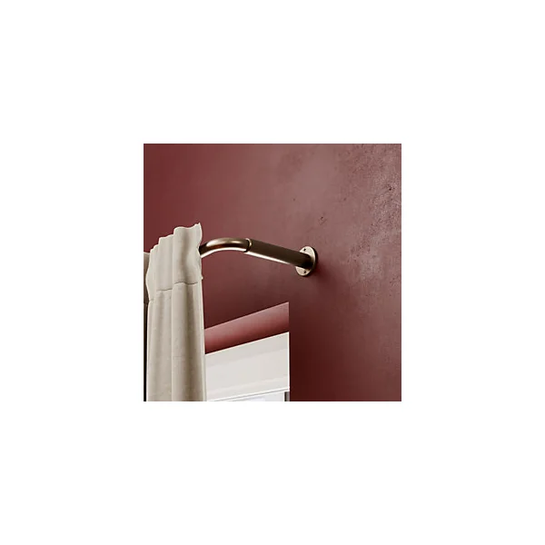 Support extensible coudé tringle à rideau Kozani métal marron Ø19mm GoodHome