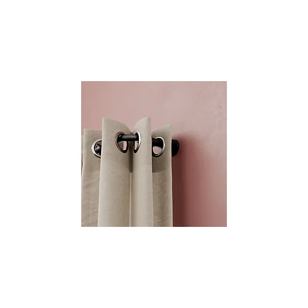 Support extensible coudé tringle à rideau Tinos métal gris Ø19mm GoodHome