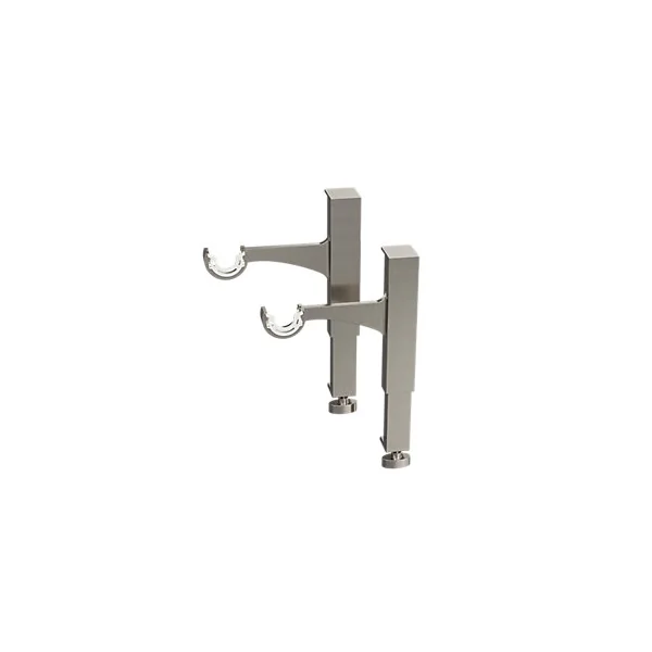 Support extensible sans perçage pour tringle à rideaux Athens gris chromé Ø19/28 cm L.17 x l.3,5 x H.14,5 cm GoodHome