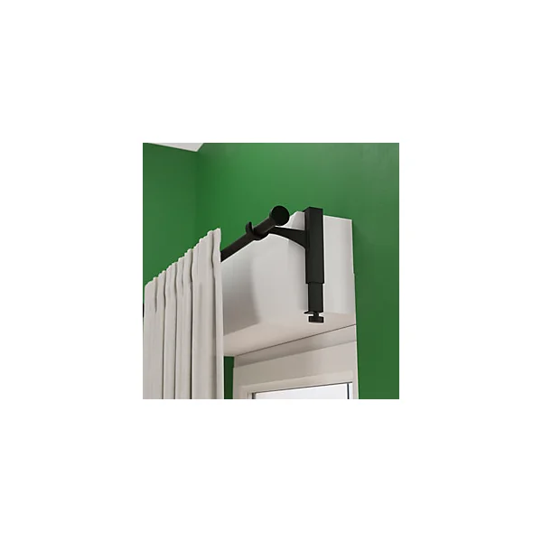 Support extensible sans perçage pour tringle à rideaux Axaros noir Ø19/28 cmL.17 x l.3,5 x H.14,5 cm GoodHome