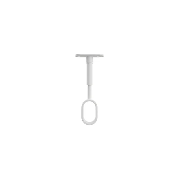 Support intermédiaire réglable par vissage blanc pour tringle de penderie 1,5 m de 3 x 1,5 cm