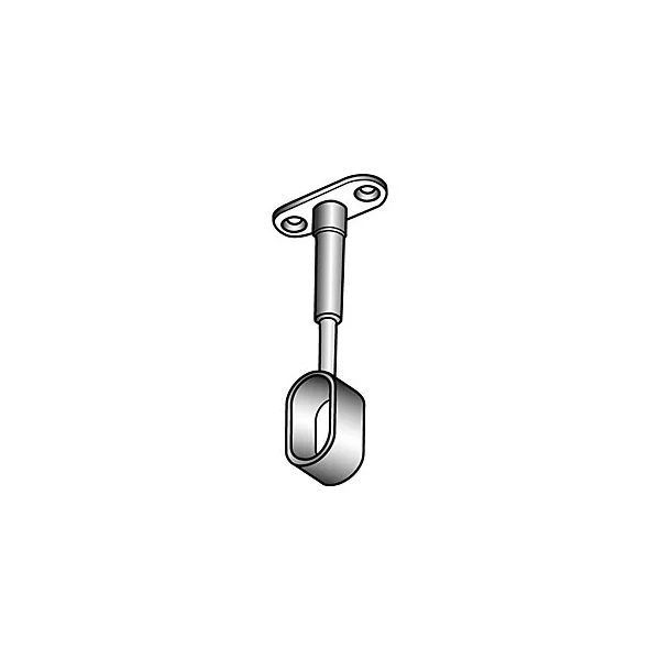 Support intermédiaire réglable par vissage blanc pour tringle de penderie 1,5 m de 3 x 1,5 cm