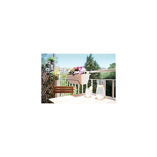 Support jardinière à crochet rond en acier noir 19 x 35 cm Louis moulin
