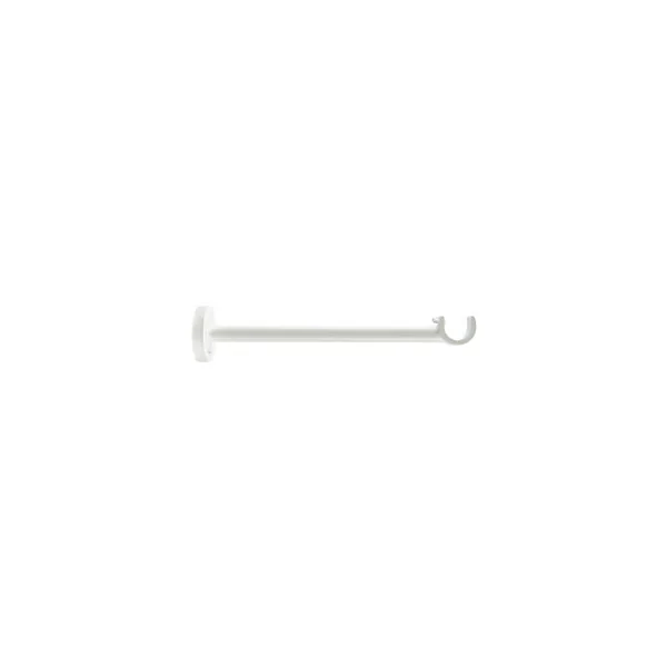 Support long pour barre à rideau GoodHome 19 mm Anafi blanc