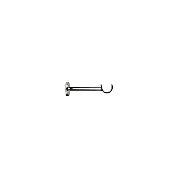 Support moyen pour barre à rideau GoodHome 28 mm Olympe gris