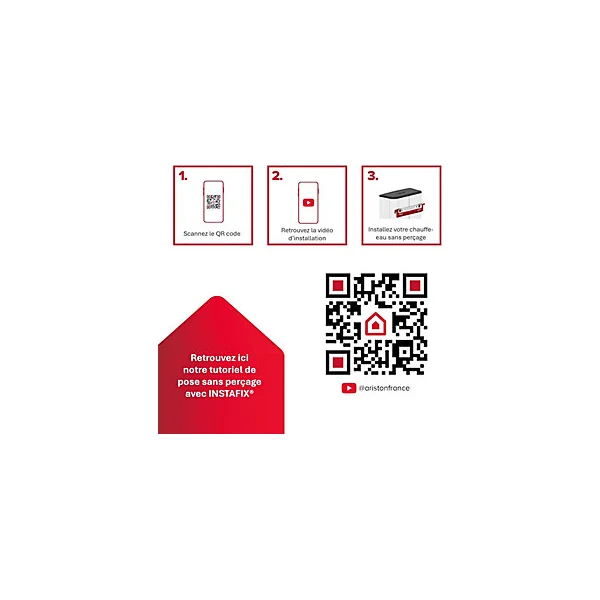 Support mural de fixation Instafix pour chauffe-eau - Ariston