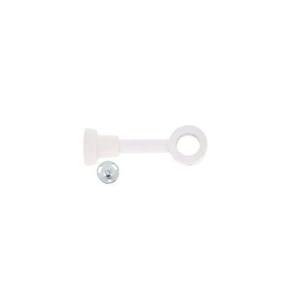 Support oeil tringle à rideau bois de hêtre blanc Ø28mm L.85-130mm Mobois
