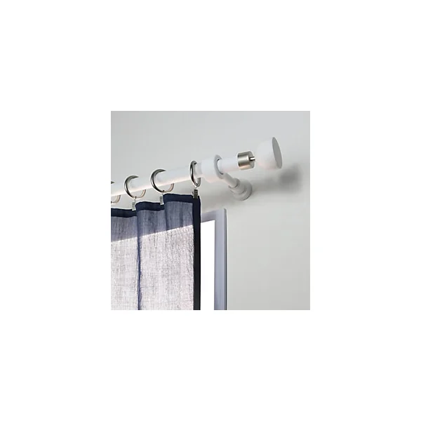 Support oeil tringle à rideau bois de hêtre blanc Ø28mm L.85-130mm Mobois