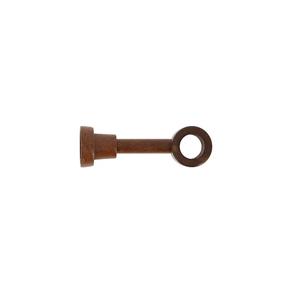 Support oeil tringle à rideau bois de hêtre chêne foncé Ø28mm L.85-130mm Mobois