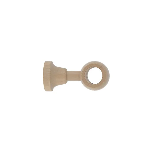 Support oeil tringle à rideau à percer Symi bois de frêne beige Ø28mm GoodHome