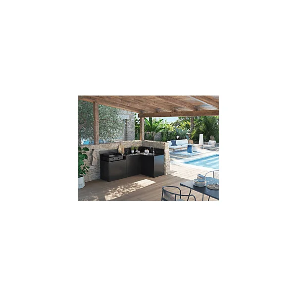 Support plancha en acier noir pour cuisine extérieure Forge Adour