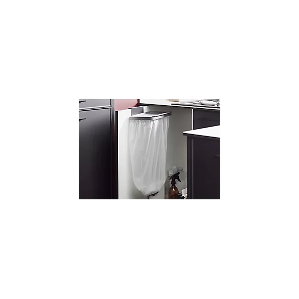 Support porte de placard pour sacs poubelles Kora GoodHome gris anthracite