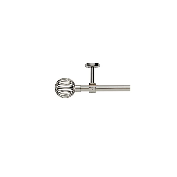 Support pour barre à rideau plafond GoodHome Olympe ⌀19mm gris
