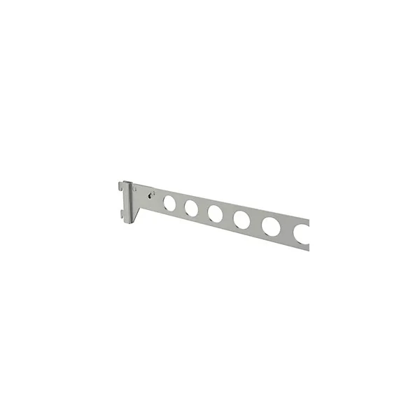 Support pour cintres fixe en acier thermo-laqué gris L. 66 cm