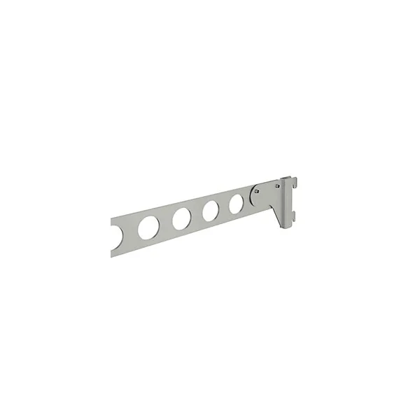 Support pour cintres fixe en acier thermo-laqué gris L. 66 cm