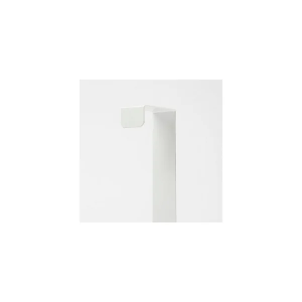 Support pour porte bois naturel et blanc métal + 3 crochets métal blanc Nantua GoodHome