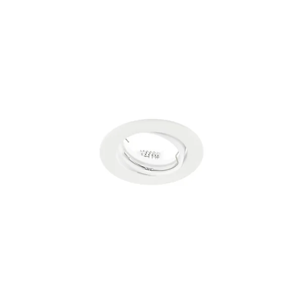 Support rond pour spot encastrable LED Colours Ares métal blanc Ø8,5 cm