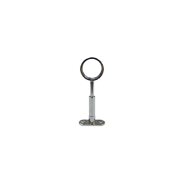 Support réglable aluminium chromé pour tringle de penderie Ø2,5 cm