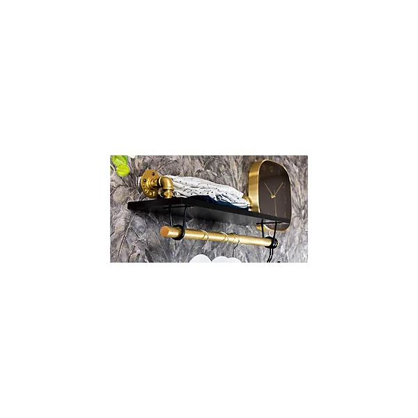 Support sous-tablette pour tringle de penderie Ø 28 mm Cime métal noir