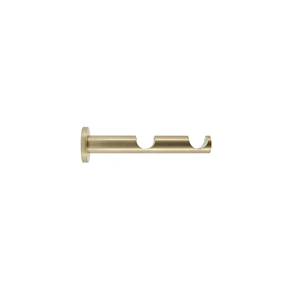 Support tige double tringle à rideau Easy fix métal doré mat Ø20/28mm L.95/175mm Mobois