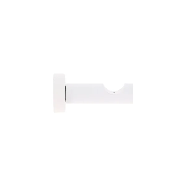 Support tige ouvert tringle à rideau bois de hêtre blanc mat Ø28mm L.80mm Mobois