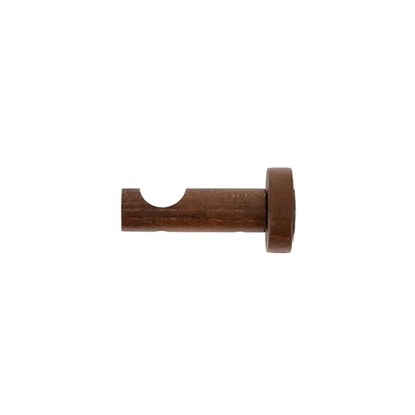 Support tige ouvert tringle à rideau bois de hêtre chêne foncé Ø28mm L.80mm Mobois