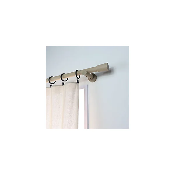 Support tige ouvert tringle à rideau bois de hêtre Ø28mm L.80mm Mobois