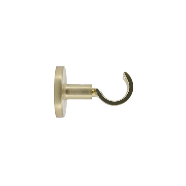 Support tige ouvert tringle à rideau Easy fix métal doré mat Ø20/28mm L.60mm Mobois