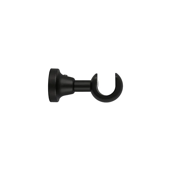 Support tringle à rideau court à percer Limia bois de hêtre noir Ø28mm GoodHome