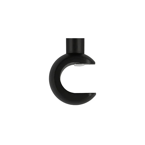 Support tringle à rideau court à percer Limia bois de hêtre noir Ø28mm GoodHome