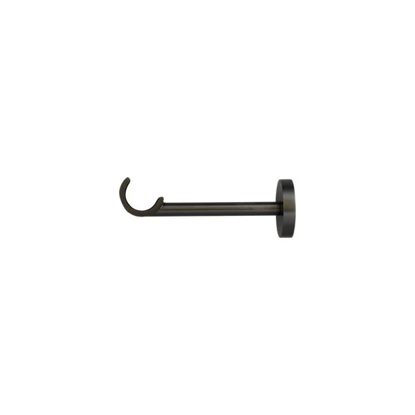 Support tringle à rideau court à percer Tinos métal gris chromé Ø19mm GoodHome