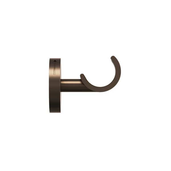 Support tringle à rideau extra court à percer Kozani métal marron Ø19mm GoodHome