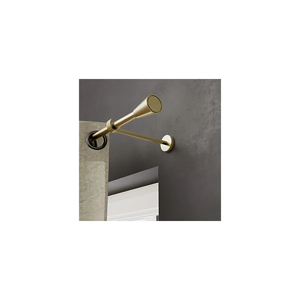 Support tringle à rideau long à percer Elasa métal doré Ø19mm GoodHome