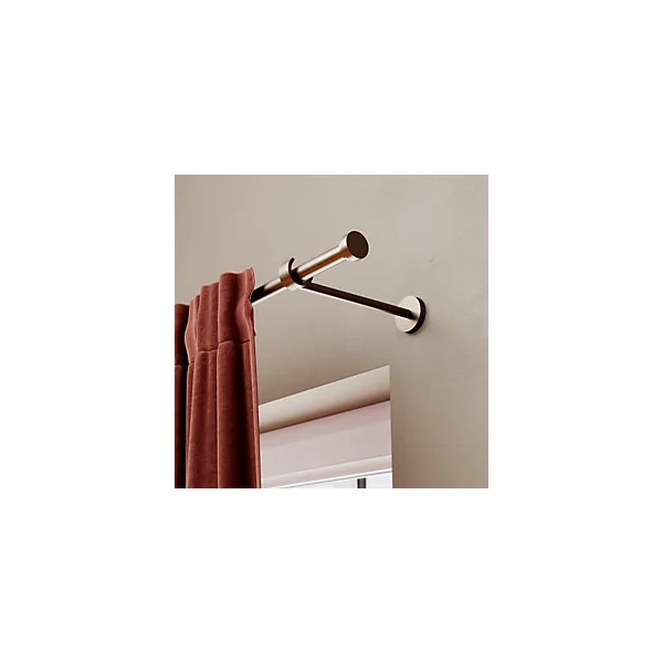 Support tringle à rideau long à percer Kozani métal marron Ø19mm GoodHome