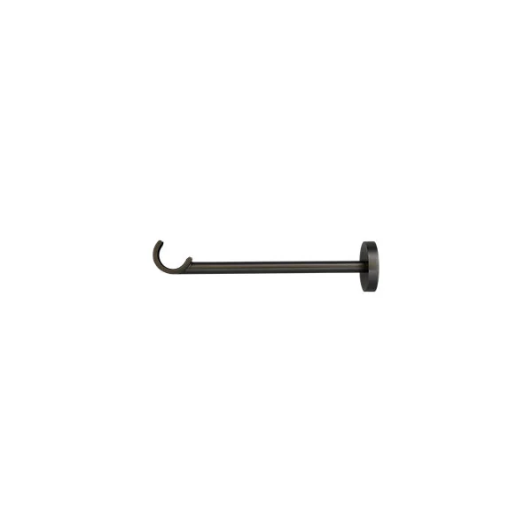 Support tringle à rideau long à percer Tinos métal gris Ø19mm GoodHome