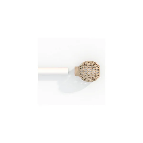 Support tringle à rideau long à percer Volos bois de hêtre blanc Ø28mm GoodHome