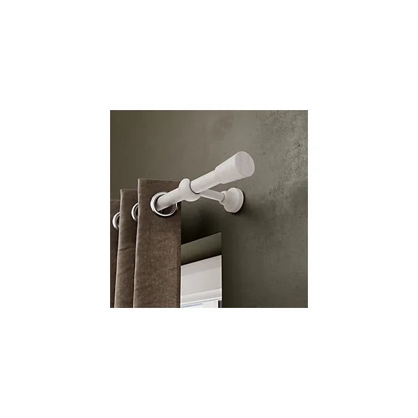 Support tringle à rideau moyen à percer Chalki bois de frêne blanc Ø28mm GoodHome