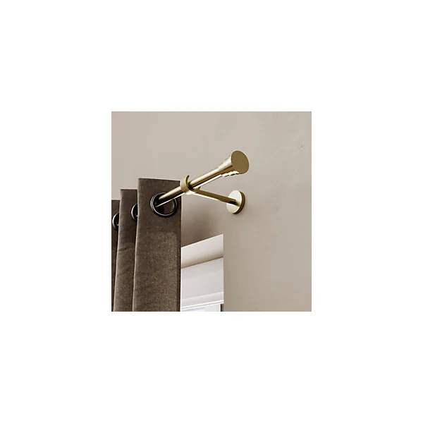 Support tringle à rideau à percer Elasa métal doré Ø19mm GoodHome