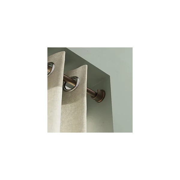 Support tringle à rideau à percer Kozani métal marron Ø19/28mm GoodHome