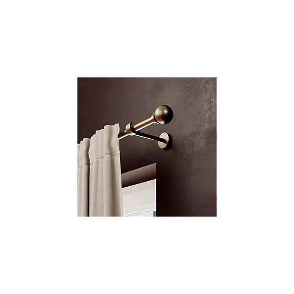 Support tringle à rideau à percer Kozani métal marron Ø19mm GoodHome