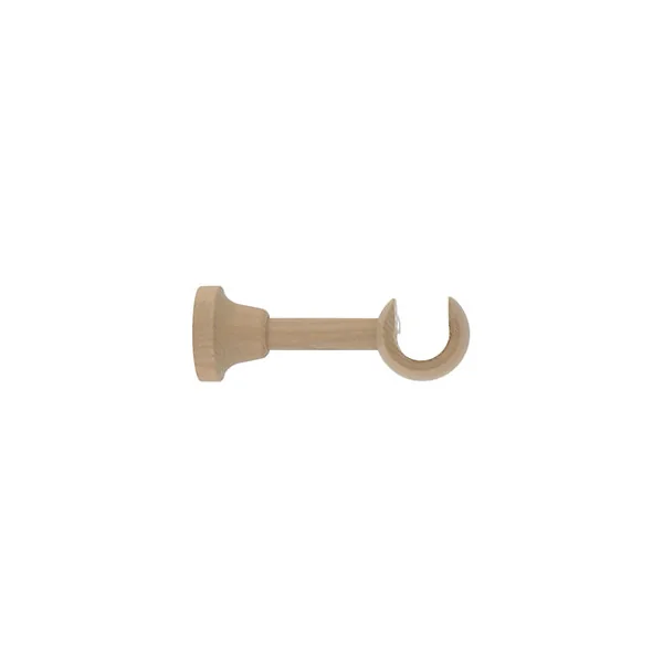 Support tringle à rideau à percer Volos bois de frêne beige Ø28mm GoodHome