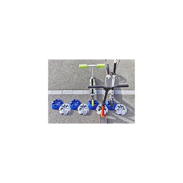 Support trottinette au sol Mottez L. 21 cm gris