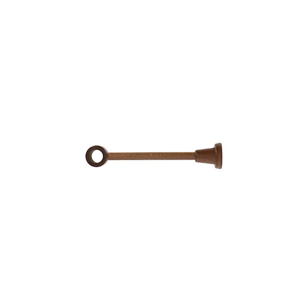 Support œil double tringle à rideau bois de hêtre chêne foncé Ø28mm L.130-200mm Mobois